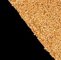 texture of roasted golden flax seed or linseed photo