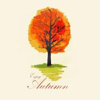 árbol de otoño abstracto. vector