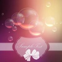 Bubbles background with symbol ribbon vector