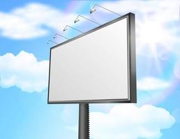 Billboard of blank  for new advertisement vector