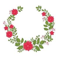 Vector floral concept of circle frame