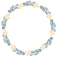 The floral concept of circle frame vector