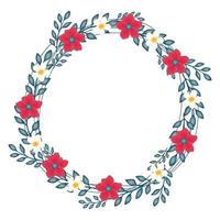 Vector floral concept of circle frame