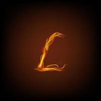 Letter of fire vector