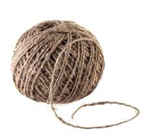 The Skein of jute twine isolated on the white background photo