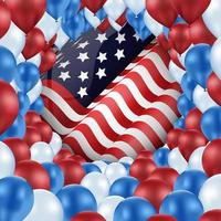 United of states with design balloons. vector