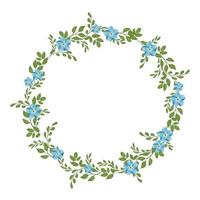 The floral concept of circle frame vector