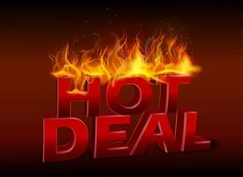 Concept of hot deal design vector