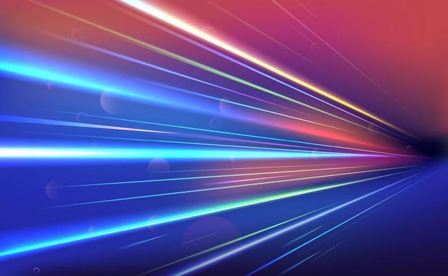 Colourful light rays