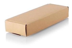 Cardboard Box isolated on White background photo