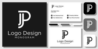 elegant modern sans serif font letter initial alphabet serif font with business card template vector