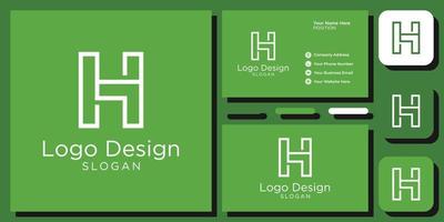 elegant modern sans serif font letter initial alphabet serif font with business card template vector