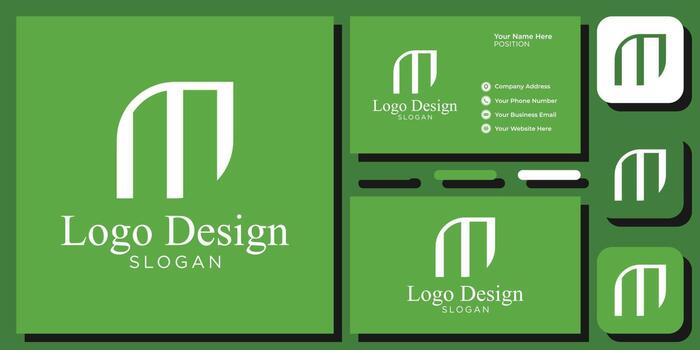 elegant modern sans serif font letter initial alphabet serif font with business card template vector