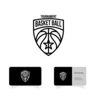 Basketball League Badge sport logo vector