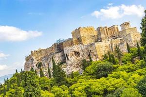 acrópolis de atenas ruinas partenón grecia capital atenas en grecia. foto