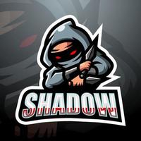 diseño de logotipo de esport de mascota de sombra vector