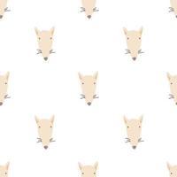 Cute seamless pattern for children with funny fox. Smile characters vector