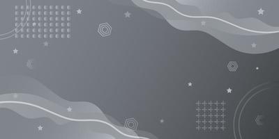 Gray abstract background vector design in wavy style
