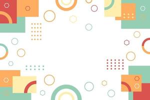 Flat geometric shapes background vector