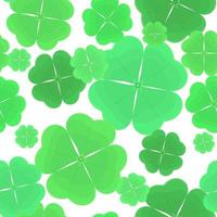 Four leaf clover seamless pattern vector