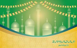 vector de plantilla de fondo de saludo de ramadan kareem