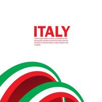 Flag of ITALY. ribbon. illustration. Premium Vector