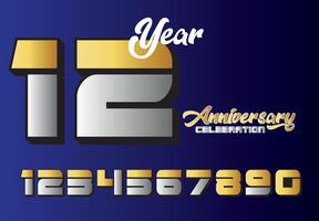 Anniversary celebration logo collection template Premium Vector