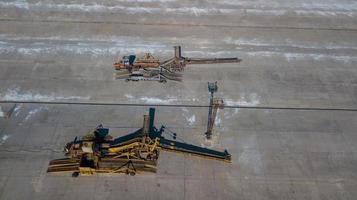 belt loaders at the industrial enterprise aerial photography photo