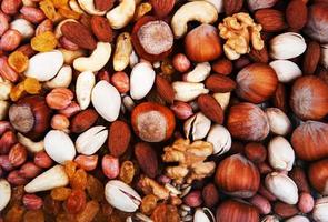 mix of nuts and raisins photo