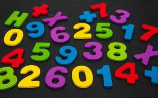 colorful wooden numbers photo