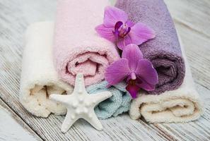 Spa towels and  starfis photo