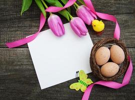 tarjeta de felicitación de pascua foto