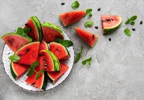 Watermelon and mint photo
