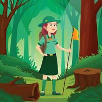 Forest Explorer Girl Scouts vector