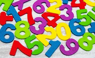 colorful wooden numbers photo