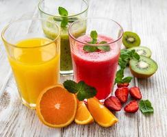 Healthy fruit smoothies photo