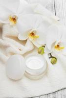 Spa products with orchids photo