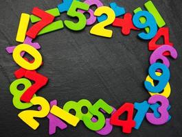 colorful wooden numbers photo