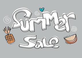 Summer sale banner template with doodle style.Banner for seasonal sales.vector illustration. vector