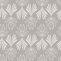 Hand drawn white geometric doodle abstract brown pastel seamless wallpaper. Cute vector flower petals pattern for paper, fabric, book, home, children.
