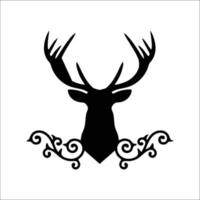 vector silhouette of deer