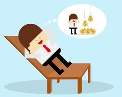 Illustration vector design of businessman dreaming of success