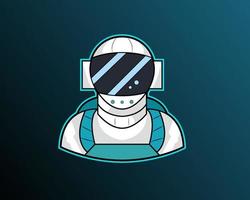 Illustration vector design of astronaut esport logo template for your business or company