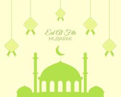 Illustration vector design of Eid Al Fitr