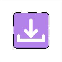 Illustration vector design of download button template.