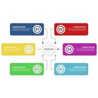 Illustration vector design of infographic flow chart