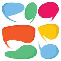 colorful dialog and speech bubble vector illustration