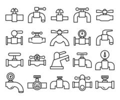 valve and pipeline icons vector illustration