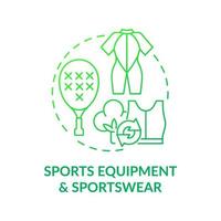 Sports equipment, activewear concept icon. Waste recycling. Sportwear production from recycled, upcycled materials idea thin line illustration. Vector isolated outline color drawing