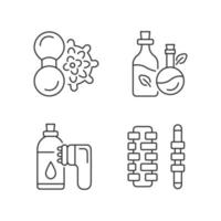 Hand massagers linear icons set. Anticellulite massager. Devices for massaging back and legs. Customizable thin line contour symbols. Isolated vector outline illustrations. Editable stroke
